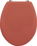 MSV MDF Toiletbril CLÉO Terracotta Mat - RVS Scharnieren