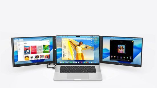 Mp Mobile Pixels Trio 3 Pro Dual Laptop Monitor - 14.1 Inch QHD 2240 x 1400 IPS