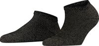 FALKE Shiny kort eenkleurig lyocell sneakersokken enkelsokken dames zwart - maat 39-42