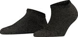 FALKE Shiny kort eenkleurig lyocell sneakersokken enkelsokken dames zwart - maat 39-42