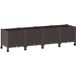 Maison Exclusive - Jardinière sur roulettes, marron, 160 x 40 x 44 cm, plastique PP