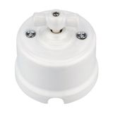 Interrupteur rotatif en porcelaine, montage en saillie, tout-en-un, série QR1, blanc