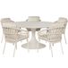 Suns Tosca Nova table de repas 170xH76,5 cm ronde 6 pièces sable de chameau latte