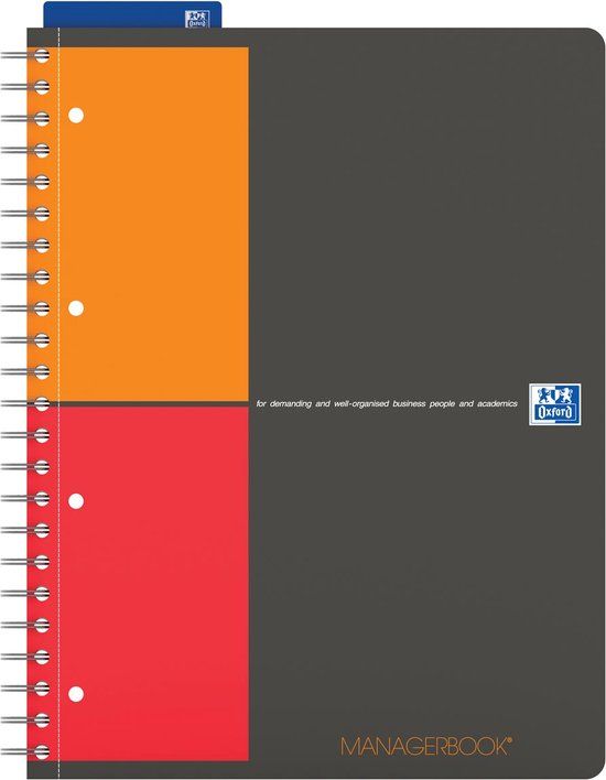 Oxford INTERNATIONAL managerbook - 160 bladzijden - ft A4+ - 5 stuks