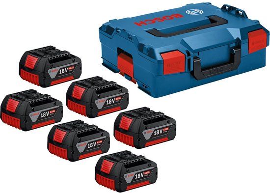 Bosch 18V Accu Set in L-BOXX - 6x 4.0Ah - 1600A02A2S