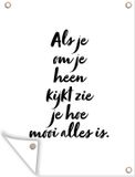 GreatGardenPosters Tuinposter Quotes - Tekst - Spreuken - Wit - 30x40 cm - PVC - Rechthoek
