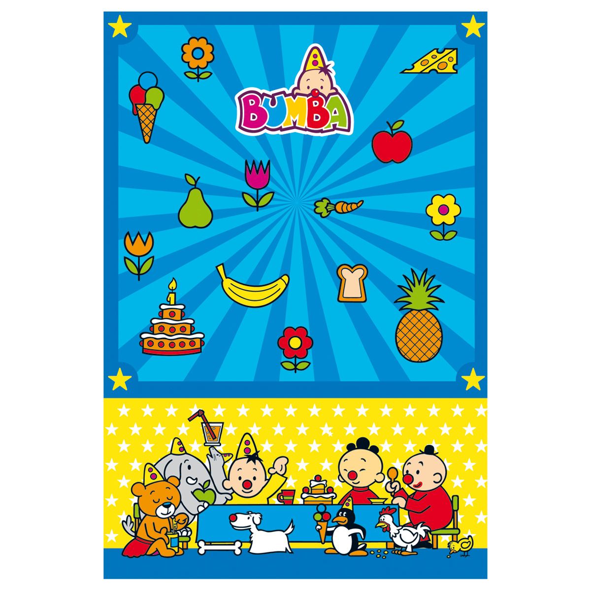 Folat Bumba Wegwerp Tafelkleed - Rechthoekig - Meerkleurig - 130 x 180 cm