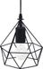 Atmosphera Lampe suspendue - noir - fil d'acier - métal - H22 - L19