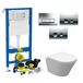 Wiesbaden Geberit UP100 set18 Wiesbaden Vesta Junior Rimless 47 cm met Delta Drukplaat