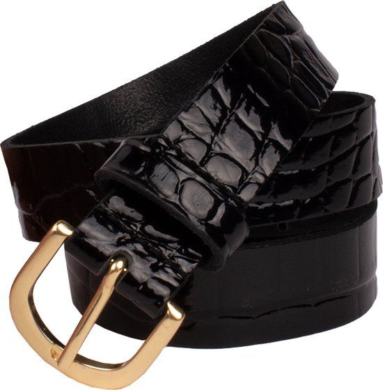 Legend Dames - Leren riem - Zwart - 80cm