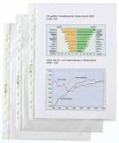 HETZEL documenthoezen A4 transparant, geperforeerd, 100 stuks