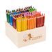 JOLLY Classpack Wood, X-Big, Basic kleuren, houten doos met 144 kleurpotloden, 12 basiskleuren, onbreekbaar en niet giftig, extra dikke vulling, ideaal voor school en kleuterschool