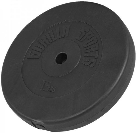 Gorilla Sports Halterschijf 15 kg Kunststof