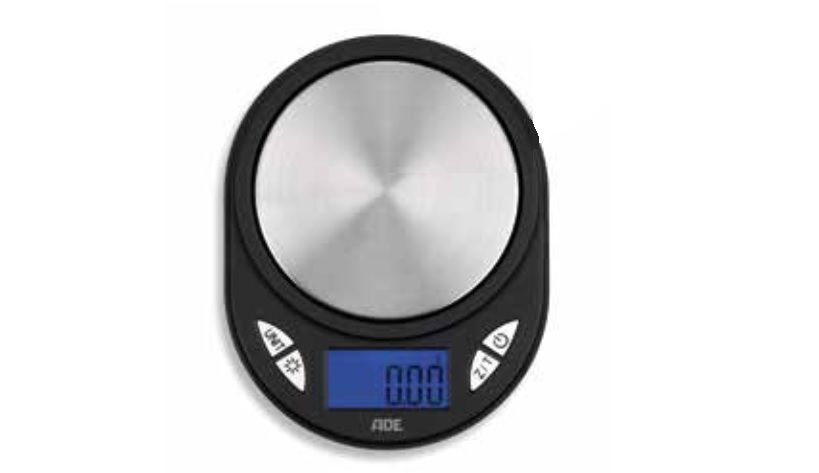 ADE TE 1700 Digitale Keukenweegschaal - Zwart/Zilver - Ovaal