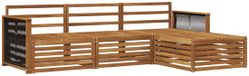 vidaXL - Bankenset - 4-delig - Naturel - Massief Acacia Hout