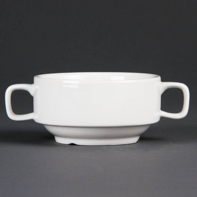 Olympia Soepkoppen Wit Porselein 40cl | 6 stuks