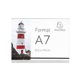 Exacompta - Ref. 87058QD - Set van 10 etikettenhouders - eenvoudig te personaliseren met Kreaman - afmetingen 105 x 74 mm horizontaal - A7 formaat - Kristalkleur