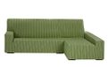 Bankhoes elastisch chaise longue rechter arm 32x42x17 cm groen
