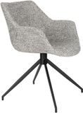 Zuiver Doulton Chaises de salle à manger Accoudoir Gris - Lot de 2