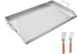 Plaque de cuisson en acier inoxydable sans marque – Rectangulaire (910 x 525 mm) – Surface lisse, convient pour barbecues à gaz et BBQ, idéal pour Teppanyaki et cuisine portable avec poignée