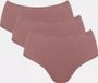Sloggi GO Daily Cotton Midi 3P Dames Onderbroek - Cacao - Maat S