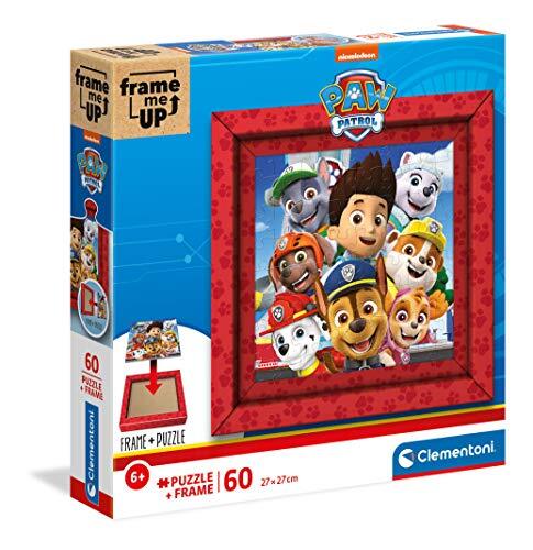 Clementoni - 38808 Paw Patrol 60-delige puzzel met frame, gemaakt in Italië, 6 jaar en ouder, 38808