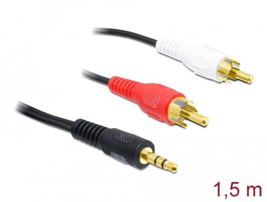 Delock Audiokabel 1.5 m Zwart