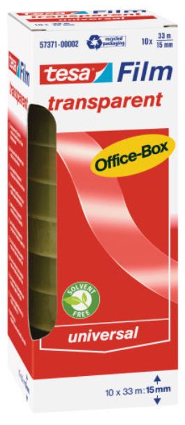 tesa 57371-00002-00 - Kantoortape - transparant - 1,50 cm breed