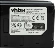 VHBW Camera Battery for Panasonic P-V213A - P-V611A, PV-BP15 - PV-BP19, VM-VBR1E/2E, VW-VBS1E/2E, VW-VBS5E/6E (4200 mAh, 6 V, NiMH)