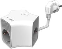 Technik Stekkerdoos Cube met USB 1.4m - 3-Voudig - Wit - 3 Stuks