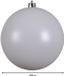 Decoris Kerstbal - wit - groot - 20 cm - kunststof - mat
