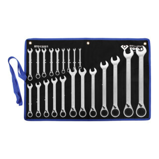 Brilliant Tools Brilliant Tools Ratelringsleutelset, omschakelbaar, 21-dlg, 6 - 32 mm Aantal:1