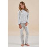 Little Label pyjama met stippen - wit/donkerblauw