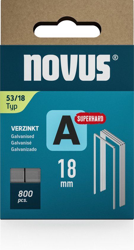 Novus Tools 042-0782 Nieten met fijn draad Type 53 800 stuk(s) Afm. (l x b) 18 mm x 11.3 mm