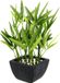 Kunstmatige Flair Flower Kunstmatige bamboeplant in kom - groen - kunststof - 23 x 16 x 16 cm