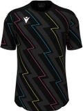 Macron Maillot Wisp Noir/Foudre Polyester Manches courtes XS Hommes Printemps/Été 2025
