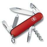 Victorinox Taschenmesser Sportsman (12 Funktionen, Gr. Klinge, Dosenöffner, Pinzette, Korkenzieher, Nagelfeile) rot