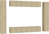 vidaXL 10-delige Tv-meubelset bewerkt hout sonoma eikenkleurig