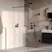 Brauer Void - Inloopdouche - Helder Glas - 100 x 200 cm - incl. Glascoating - Mat Zwart