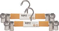 Kipit - Broeken/rokken kledinghangers - Set van 6 - Lichtbruin - 28 cm