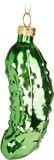 BRUBAKER Augurk - Handgeschilderde Glazen Kerstbal - Handgeblazen Kerstversiering - Grappige Kersthanger - Kerstboom Decoratie - 9 cm