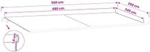 vidaXL Tissu de remplacement pour parasol crème 500 x 350 cm
