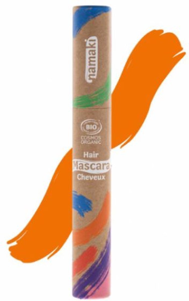 Namaki Kinder haarkleur – Uitwasbare haarverf – Vegan - Organisch aloë vera sap, glycerine, acacia gom – 9 ml - Oranje