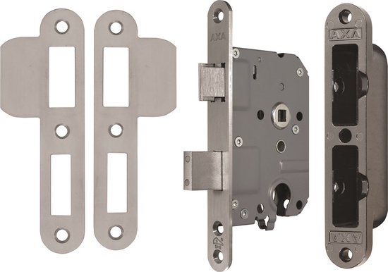 AXA Deurslot Veiligheidsslot - Buitendeur - RVS Geborsteld - DIN Links/Rechtsdraaiend