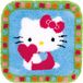Vervaco Knoopvormtapijt kit - Hello Kitty met hartje - PN-0153808