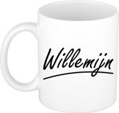 Bellatio Decorations Willemijn Naam koffiemok - beker - met sierlijke letters - wit