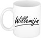 Bellatio Decorations Willemijn Naam koffiemok - beker - met sierlijke letters - wit