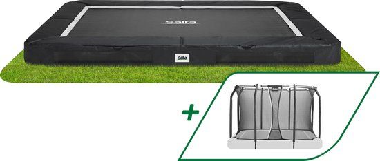 Salta Premium Ground Inground Trampoline - 305 x 214 cm - Black