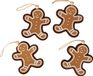 Othmar Decorations Kersthangers peperkoek - 4x st - 7 x 8 cm - kerstornamenten