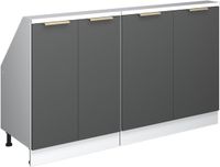 Vicco Rion Armoire pour mur incliné – 140 cm Set de 2 Anthracite-or